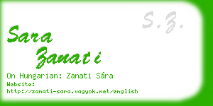 sara zanati business card